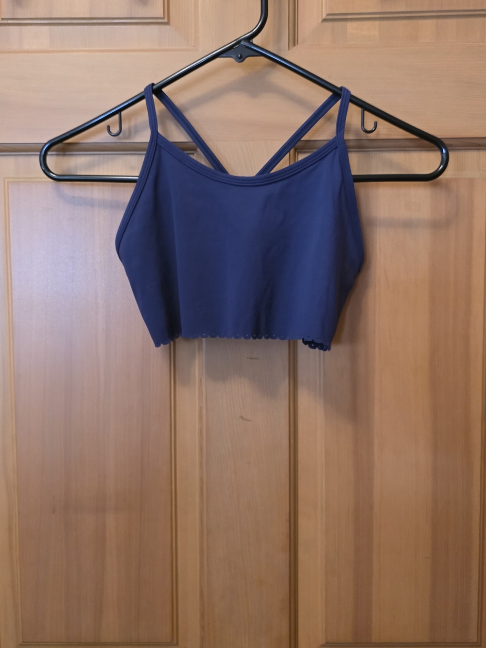 Girl's ZYIA Navy Double-Strap Kids Camisole, Size L (12-14)
